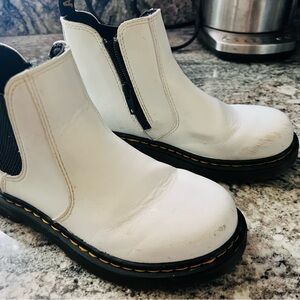 Dr. Martens Kids White Boots